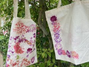 sacs en toile avec impression aux pigments végétaux