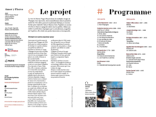 liste des chants interprétés lors du spectacle Amor y Flores