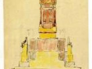 Dessin d'étude au monument du général Alvear. Musée-jardin Bourdelle - Extrait du fascicule Librairie de France - L’œuvre de Bourdelle.