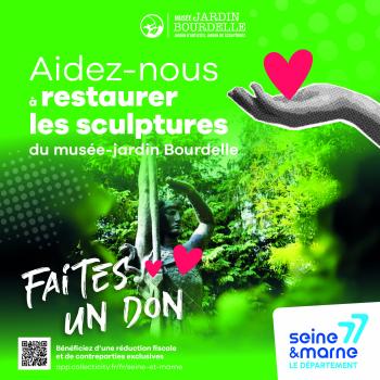 une main ouverte avec un cœur, texte faites un don