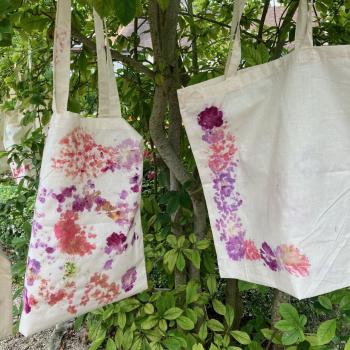 sacs en toile avec impression aux pigments végétaux