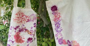 sacs en toile avec impression aux pigments végétaux