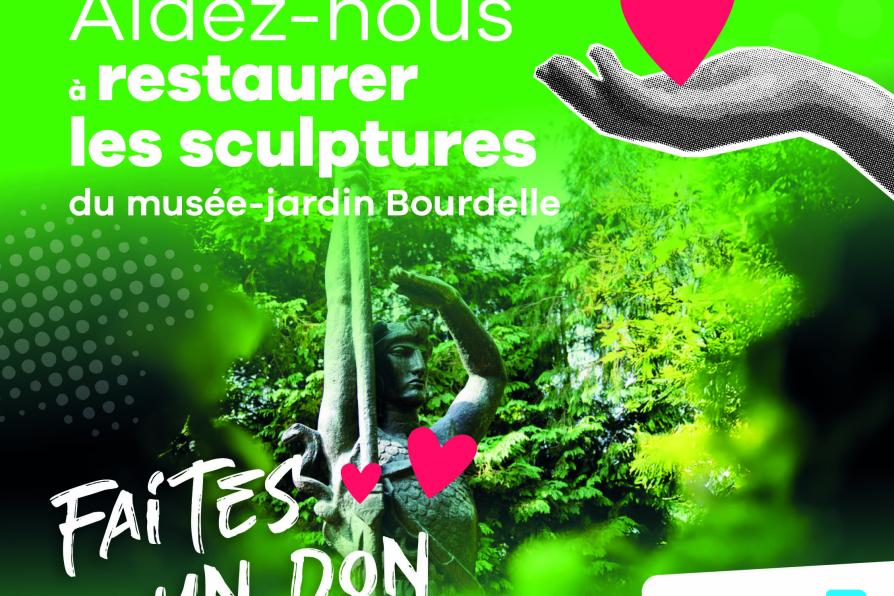 une main ouverte avec un cœur, texte faites un don
