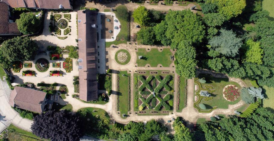 Vue aérienne du musée jardin Bourdelle